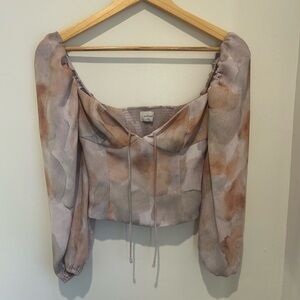 Aritzia Wilfred Novella Long Sleeve Blouse XXS